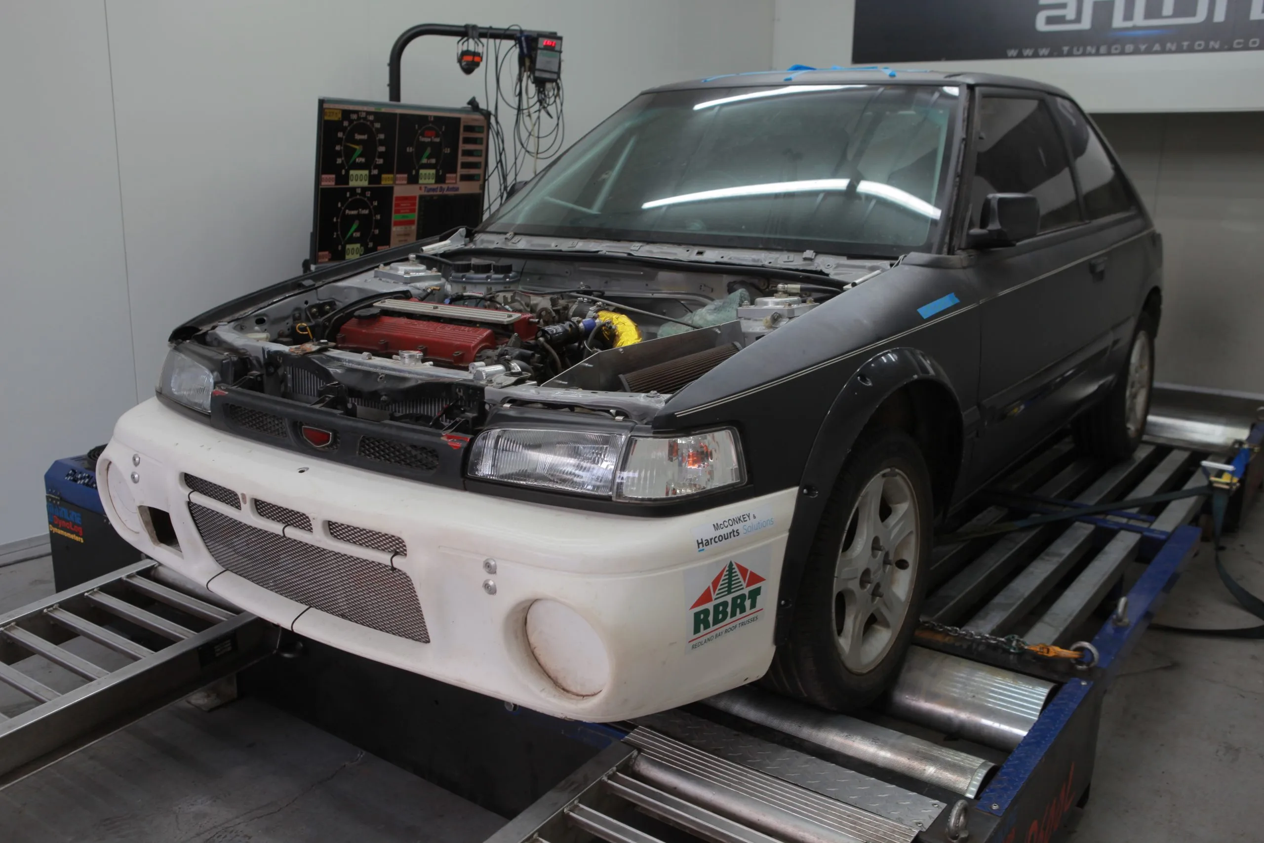 Mazda Familia GTR Rally (1992) at Protunes for Stage 2 ECU calibration