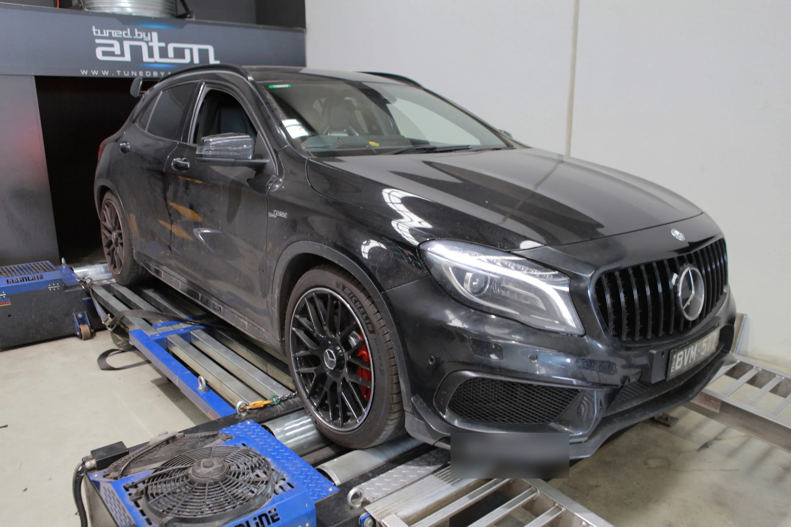 Mercedes CLA45 AMG (2017) at Protunes for Stage 1 ECU calibration