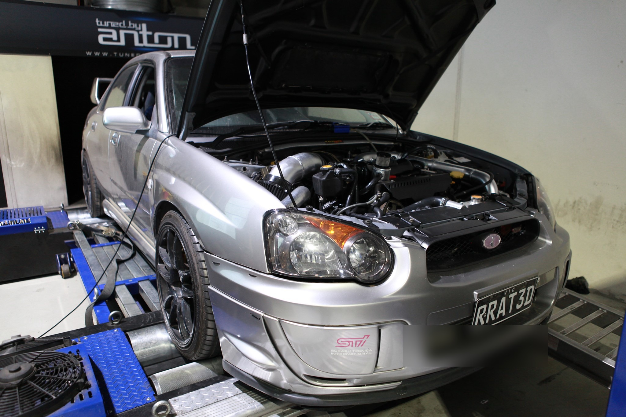 Subaru STI 04 (2004) at Protunes for Stage 3 ECU calibration