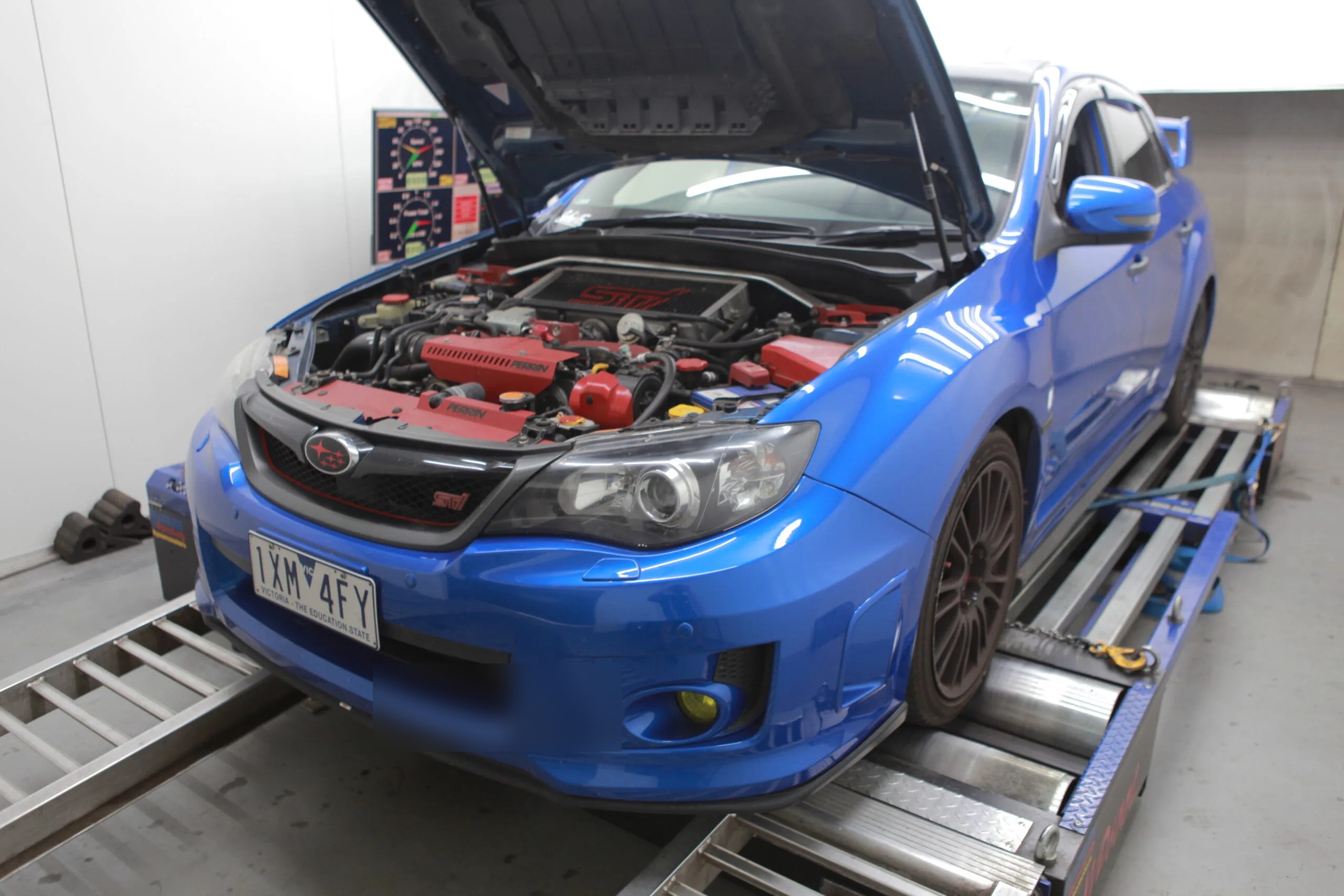 Subaru STi MY13 (2013) at Protunes for Stage 2 ECU calibration