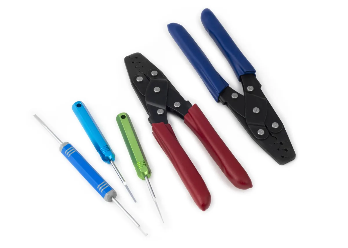 Dual Crimper set - inc 3 pin removal tools