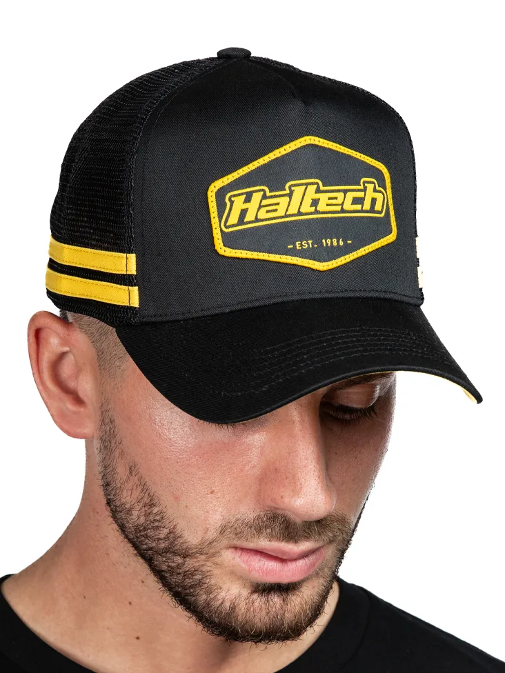 Haltech Snapback Cap - Striped Trucker Size: One size fits all.