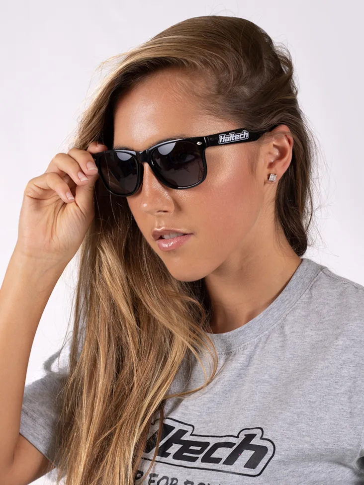 Novelty Event Sunglasses - Black w/White Logo
