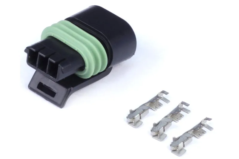 Plug and Pins Only - Delphi 3 Pin Single Row Flat Coil