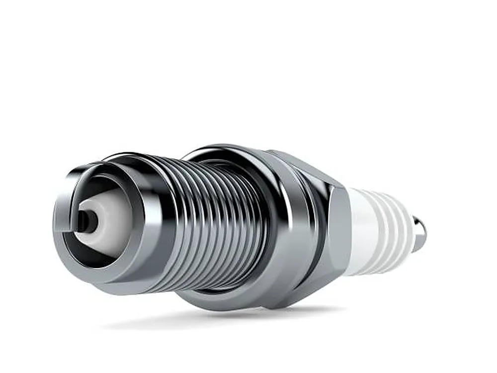 Spark plug insulator tip top view — deepest combustion chamber mixture reading